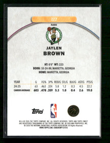 2026 Topps Finest Sky blue Refractor Jaylen Brown #222 /99