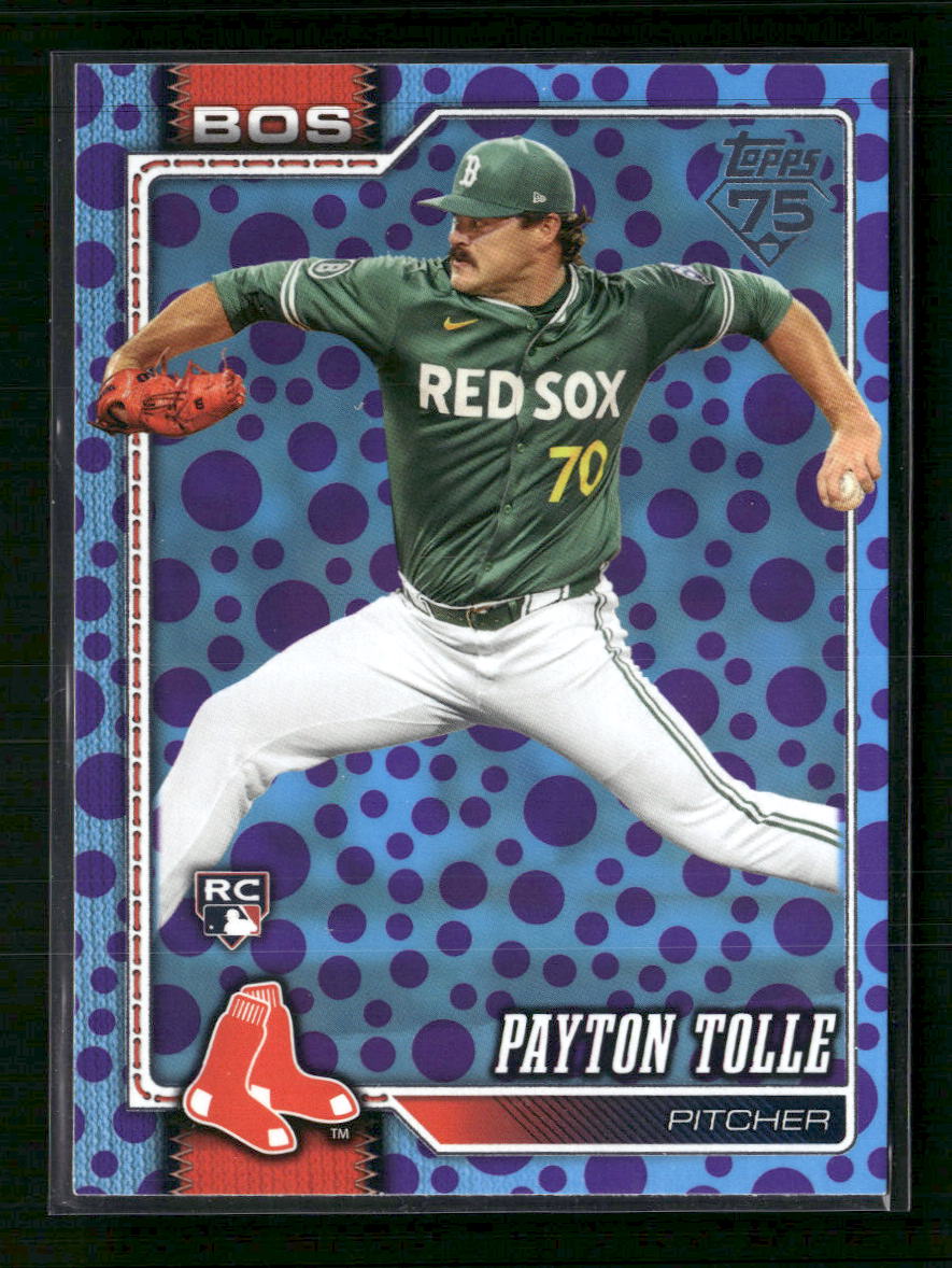 2026 Topps Holiday Polka Dots Purple / Blue Payton Tolle #15