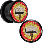 9/16 Licensed Thor Hammer Logo Acrylic Screw Fit Plugs Set