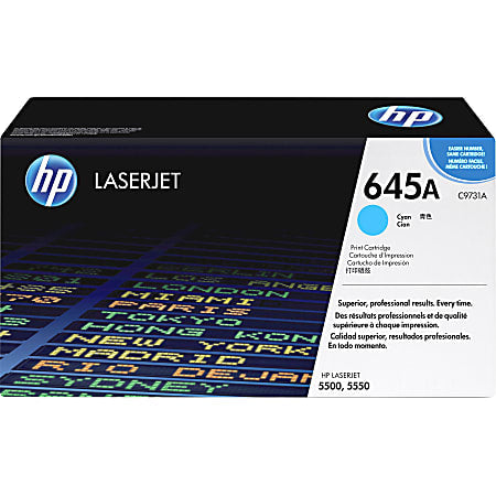 New, Pre-Owned - HP 645A Cyan New, Pre-Owned - LaserJet Toner Cartridge, C9731A