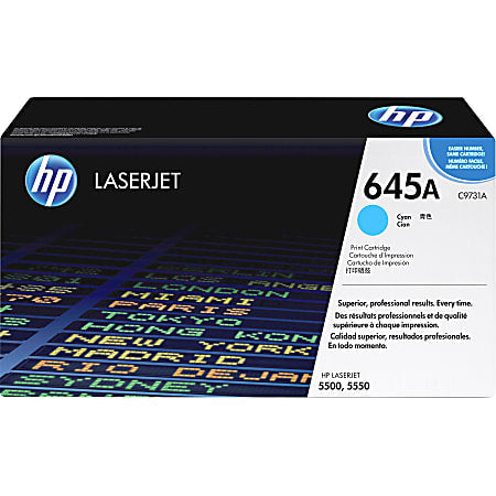 New, Pre-Owned - HP 645A Cyan New, Pre-Owned - LaserJet Toner Cartridge, C9731A