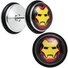 Licensed Iron Man Stainless Steel Cheater Plugs Set