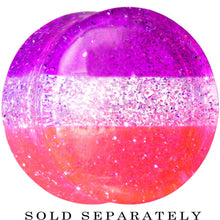 18mm Multi Pink Acrylic Perfectly Rosy Glitter Saddle Plug