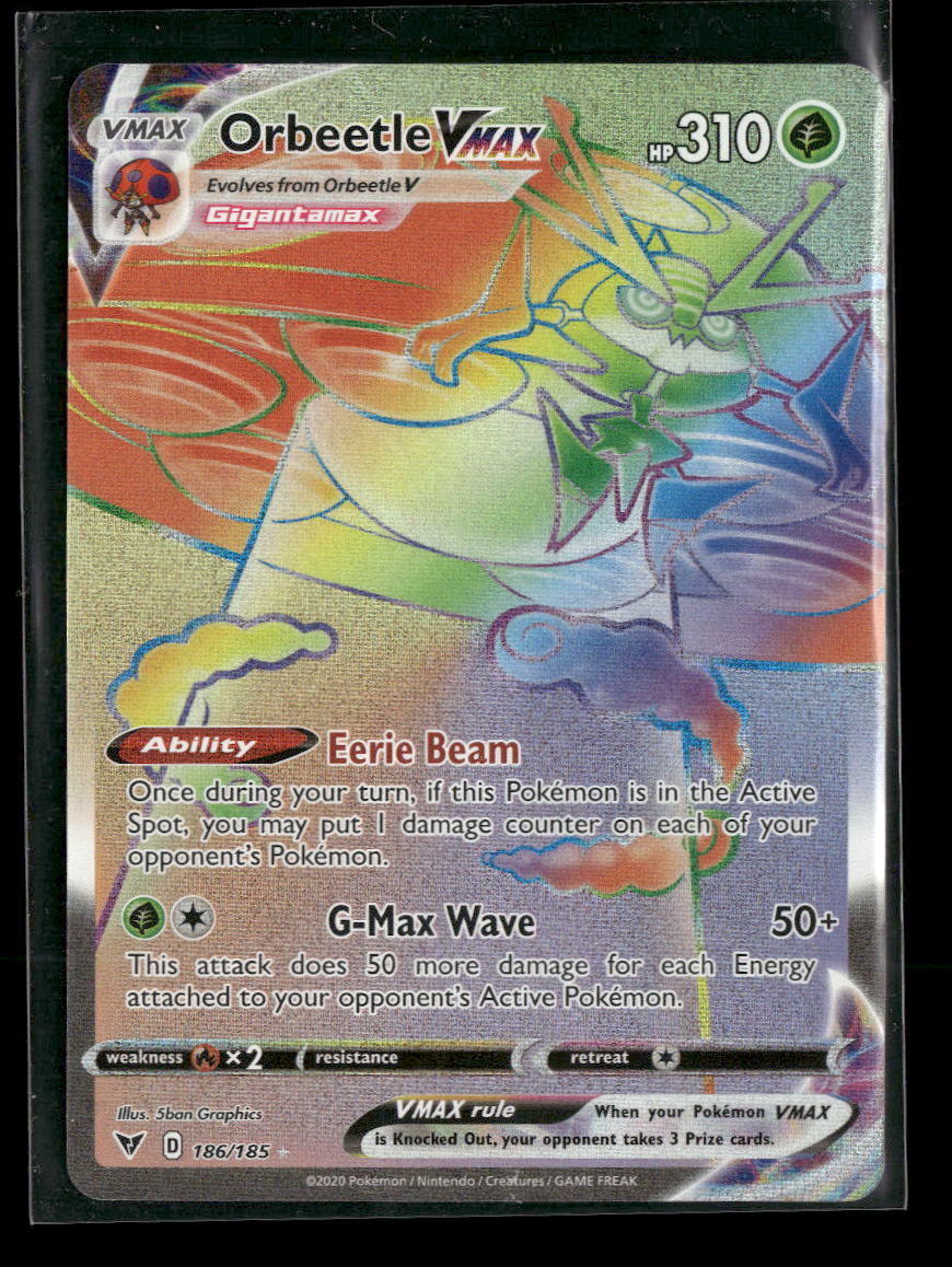 SWSH04: Vivid Voltage Orbeetle VMAX (Secret) #186/185
