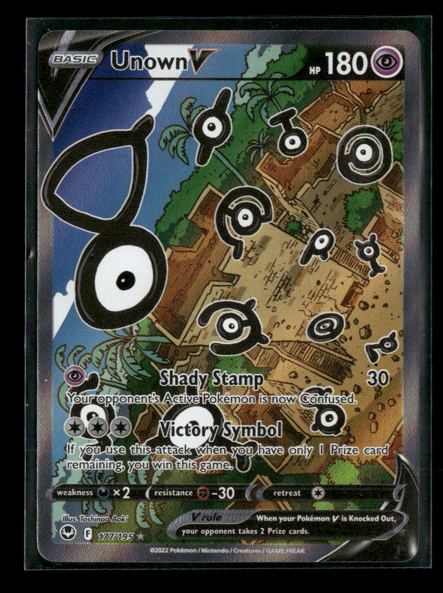 SWSH12: Silver Tempest Unown V (Alternate Full Art) #177/195