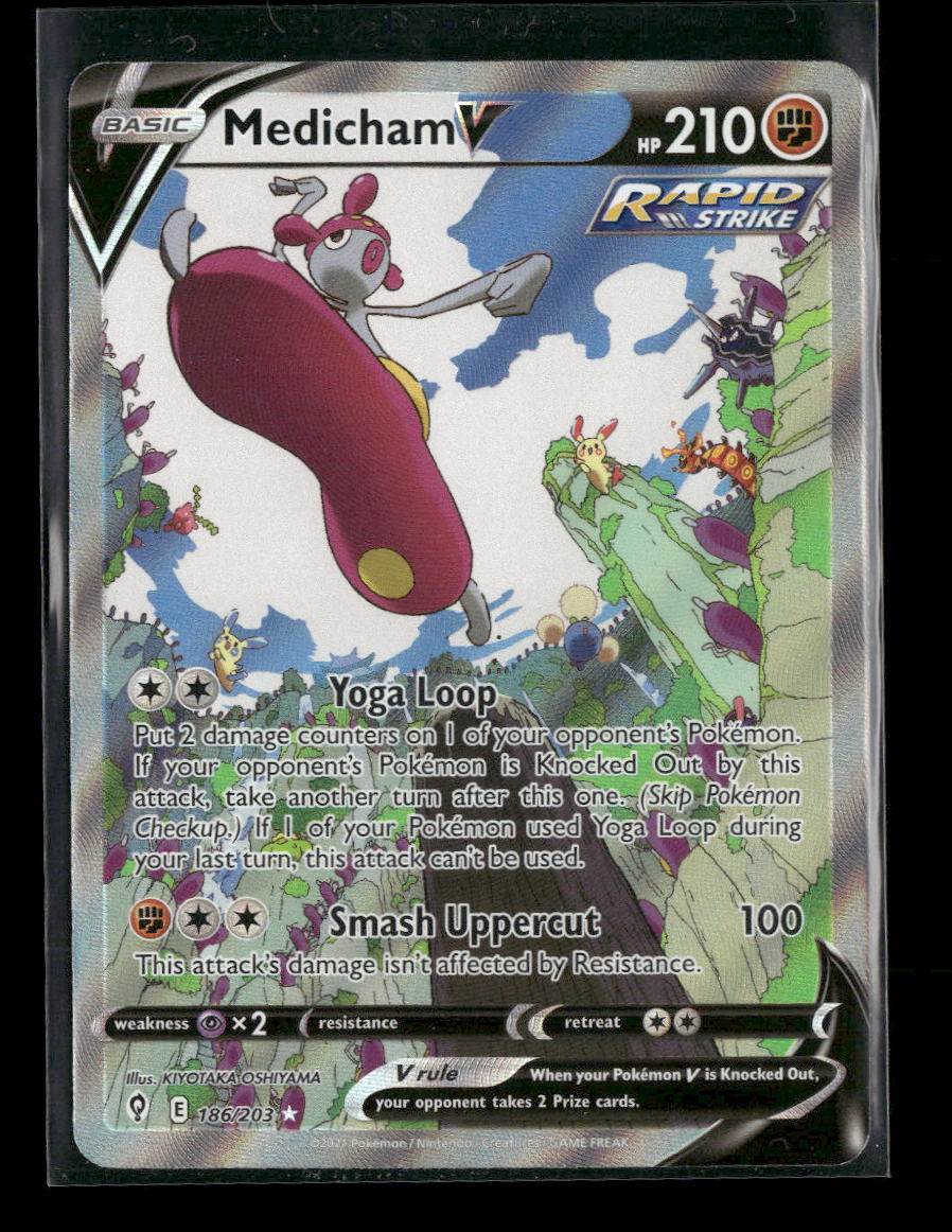 SWSH07: Evolving Skies Medicham V (Alternate Full Art) #186/203