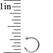 20G 1/4 Clear Gem Stainless Steel Nose Hoop