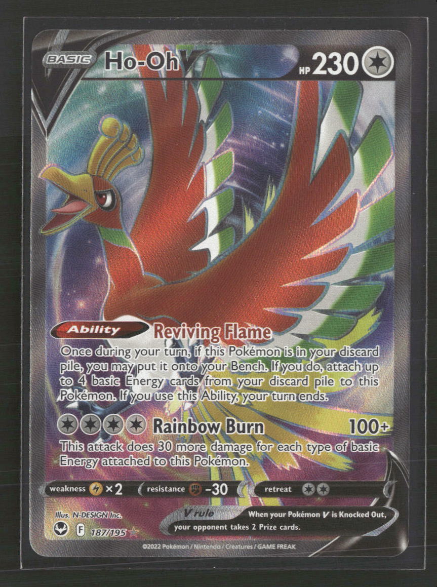 SWSH12: Silver Tempest Ho-Oh V (Full Art) #187/195