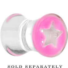 Clear Pink Acrylic Wish on a Star Saddle Plug 2G to 20mm