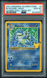 2021 Pokemon Celebrations Classic Coll-Base Set Blastoise-Holo 10 PSA #2