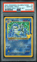 2021 Pokemon Celebrations Classic Coll-Base Set Blastoise-Holo 10 PSA #2