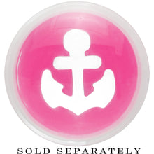 Clear Pink Acrylic Set Sail Nautical Anchor Saddle Plug Available in Sizes 6mm to 20mm