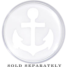 9/16 Clear White Acrylic Set Sail Nautical Anchor Saddle Plug