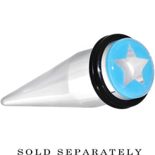9/16 Clear Light Blue Acrylic Wish on a Star Taper