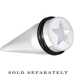 18mm Clear White Acrylic Wish on a Star Taper