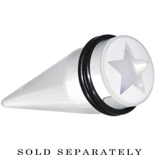 18mm Clear White Acrylic Wish on a Star Taper