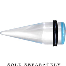 18mm Clear Light Blue Acrylic Wish on a Star Taper