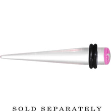 0G Clear Pink Acrylic Set Sail Nautical Anchor Taper
