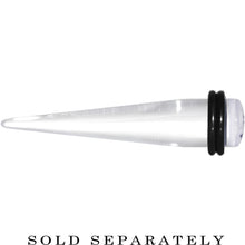 00G Clear White Acrylic Set Sail Nautical Anchor Taper