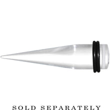 1/2 Clear White Acrylic Set Sail Nautical Anchor Taper