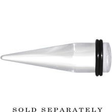 9/16 Clear White Acrylic Set Sail Nautical Anchor Taper