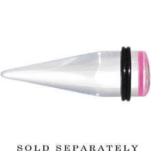 5/8 Clear Pink Acrylic Set Sail Nautical Anchor Taper