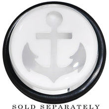 20mm Clear White Acrylic Set Sail Nautical Anchor Taper