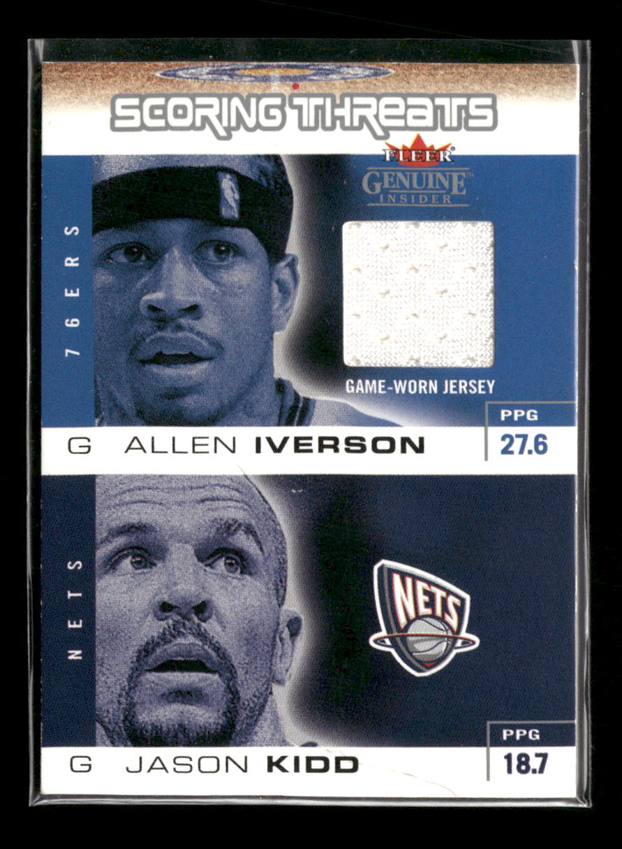 2003-04 Fleer Genuine Insider Scoring Threats Allen Iverson / Jason Kidd #ST-AI