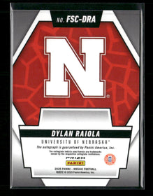 2025 Panini Mosaic Future Scripts Dylan Raiola Auto #FSC-DRA
