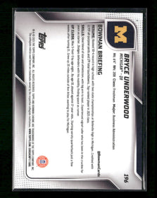 2025 Bowman University Aqua Mini-Diamond Refractor Bryce Underwood #/325 #196
