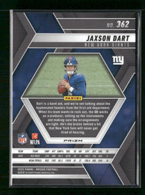 2025 Panini Mosaic Purple Scope Jaxson Dart Rookie #362