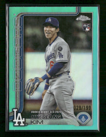 2025 Topps Update Aqua Holo Foil Hyeseong Kim #US312