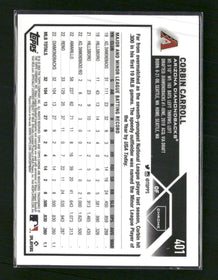 2023 Topps Chrome Retail Rookie Variations Corbin Carroll Rookie #401