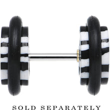 White Black Stone Animal Stripe Cheater Plug