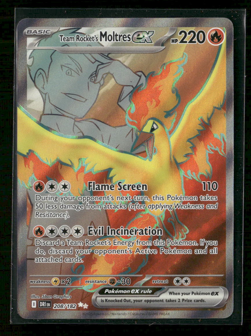 SV10: Destined Rivals Team Rocket's Moltres ex #208/182