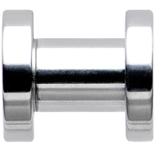 4G Stainless Steel Silver Sugar Glitter Screw Fit Plug