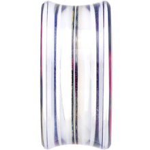 24mm Acrylic Black Multicolored Old Fashioned Flowers Saddle Plug