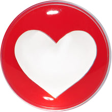 18mm Clear Red Acrylic Adoring Heart Saddle Plug