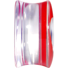 18mm Clear Red Acrylic Adoring Heart Saddle Plug