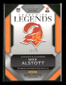 2023 Panini Prizm Franchise Legends Signatures Green Scope Mike Alstott #/75