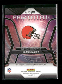 2025 Panini Prizm Black Prizmatrix Gold Shimmer Johnny Manziel #PS-JML /10
