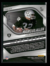 2025 Panini Prizm Black Prizms Blue Shimmer FOTL Marcus Allen #/35 #111