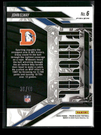 2025 Panini Prizm Black John Elway #49