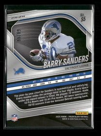 2025 Panini Prizm Black Prizms Purple Barry Sanders #/99 #55