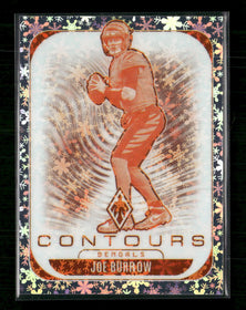 2025 Panini Phoenix Contours Silver Winter Prizm Joe Burrow #/199 #7