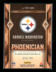 2025 Panini Phoenix Phoenician Penmanship Winter Prizm Darnell Washington #/149