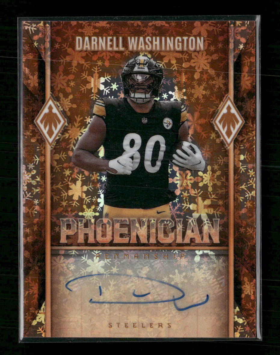 2025 Panini Phoenix Phoenician Penmanship Winter Prizm Darnell Washington #/149