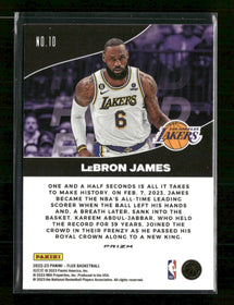 2022-23 Panini Flux Fluid Silver LeBron James #10