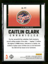 2025 Panini Caitlin Clark Chronicled Yellow Cubic Caitlin Clark #41