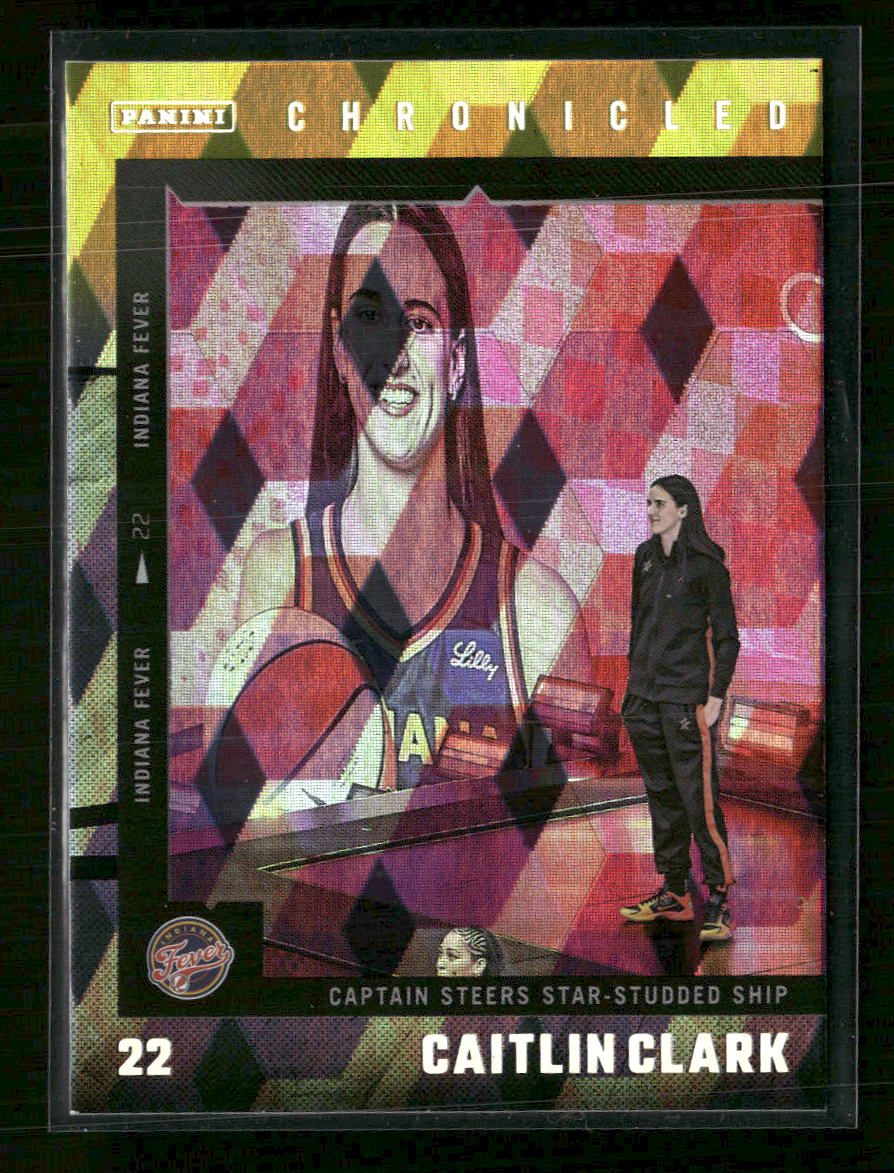 2025 Panini Caitlin Clark Chronicled Yellow Cubic Caitlin Clark #41